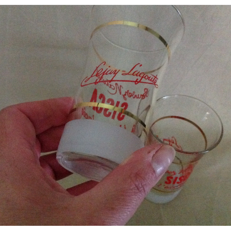 Lot 2 VERRES bistrot "Sisca" - 1950/60
