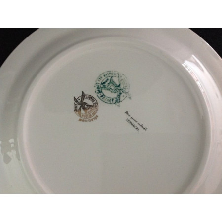 LOT 4 ASSIETTES DESSERT "ROSE JAUNE"