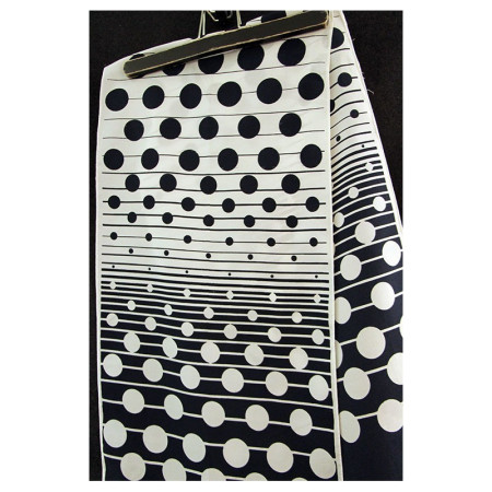 FOULARD GRAPHIQUE POIS BLEUS ET BLANCS