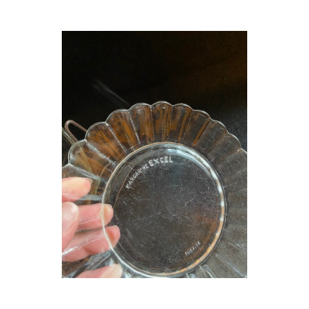 Lot 4 assiettes dessert Margarine Excel - vintage 1960
