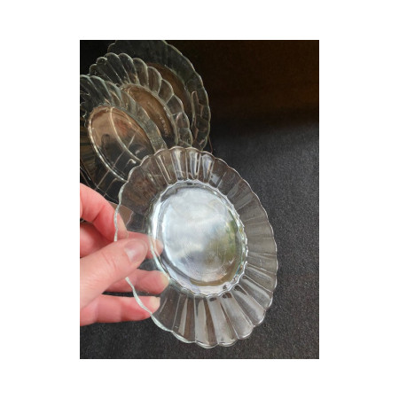 Lot 4 assiettes dessert Margarine Excel - vintage 1960