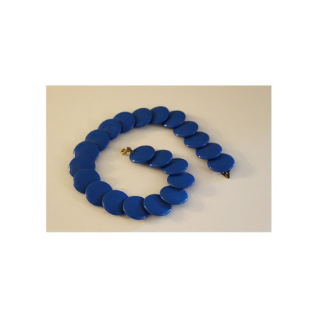 COLLIER "pastilles" BLEU