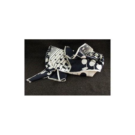 FOULARD GRAPHIQUE POIS BLEUS ET BLANCS