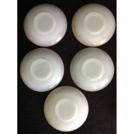 Lot 5 tasses & sous-tasses "Opaline pastel" Arcopal