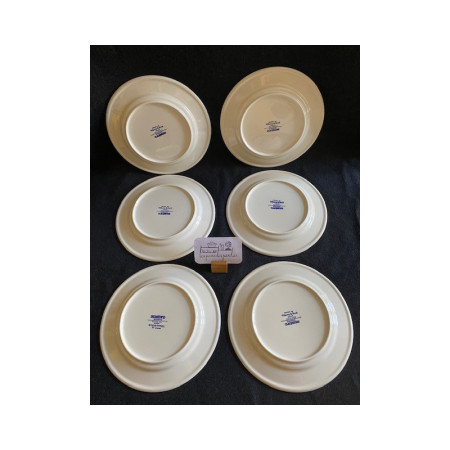 Lot 6 assiettes dessert - Cadiz pour Villeroy & Boch - vintage 1970