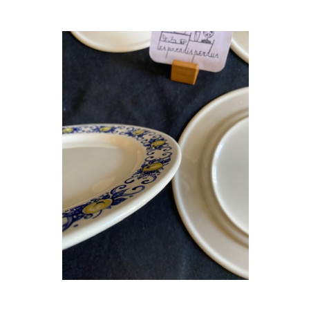 Lot 6 assiettes dessert - Cadiz pour Villeroy & Boch - vintage 1970