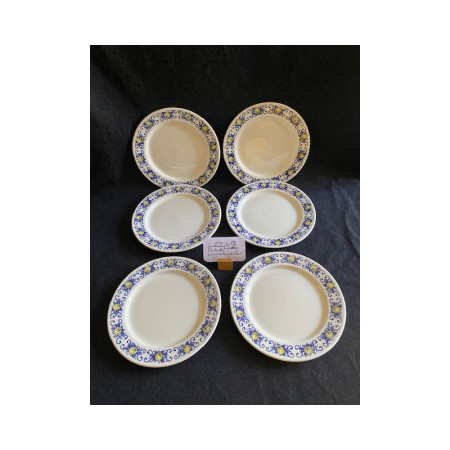 Lot 6 assiettes dessert - Cadiz pour Villeroy & Boch - vintage 1970