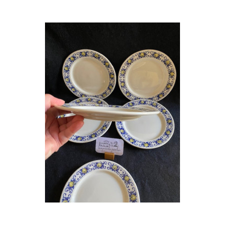 Lot 6 assiettes dessert - Cadiz pour Villeroy & Boch - vintage 1970