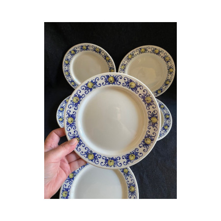 Lot 6 assiettes dessert - Cadiz pour Villeroy & Boch - vintage 1970