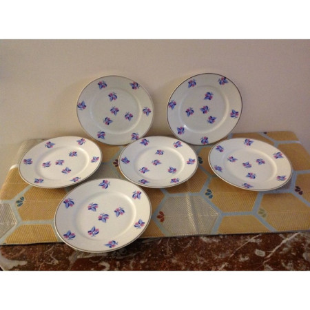 Lot 6 assiettes Dessert Limoges