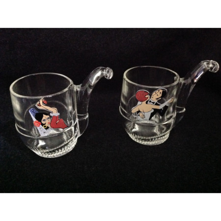 Lot 6 incroyables verres "Danse"