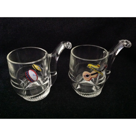 Lot 6 incroyables verres "Danse"