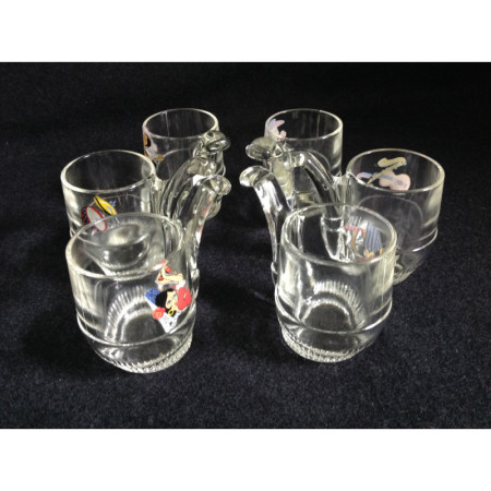 Lot 6 incroyables verres "Danse"