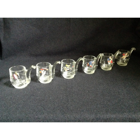 Lot 6 incroyables verres "Danse"