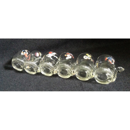 Lot 6 incroyables verres "Danse"