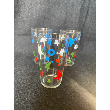 Lot de 3 verres anciens "Circus"