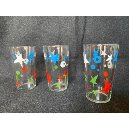 Lot de 3 verres anciens "Circus"