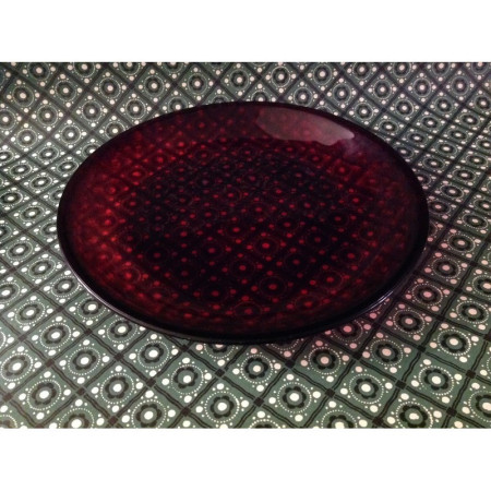 LOT DE 4 ASSIETTES BORDEAUX VERECO