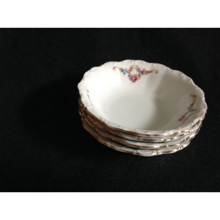 Lot de 4 coupelles porcelaine romantique