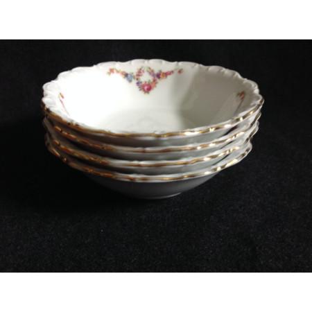 Lot de 4 coupelles porcelaine romantique