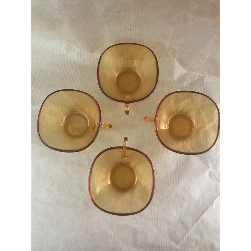 LOT DE 4 PETITES TASSES VERECO - jaune