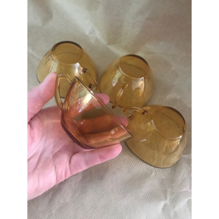 LOT DE 4 PETITES TASSES VERECO - jaune