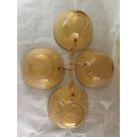 LOT DE 4 PETITES TASSES VERECO - jaune