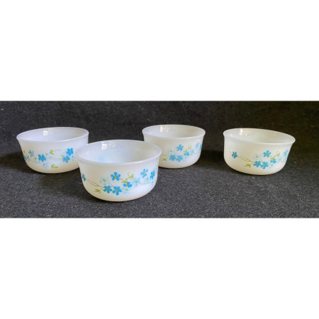 Lot de 4 RAMEQUINS ARCOPAL "Myosotis"