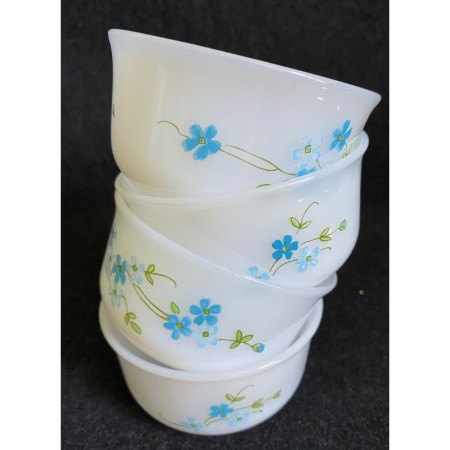 Lot de 4 RAMEQUINS ARCOPAL "Myosotis"