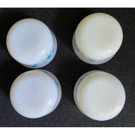 Lot de 4 RAMEQUINS ARCOPAL "Myosotis"