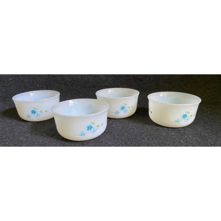 Lot de 4 RAMEQUINS ARCOPAL "Myosotis"