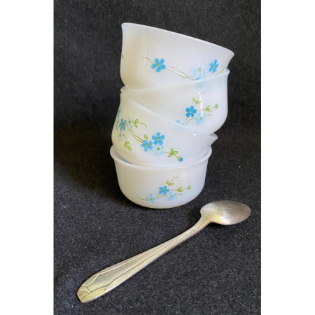 Lot de 4 RAMEQUINS ARCOPAL "Myosotis"