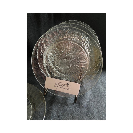 Lot de 5 assiettes - Duralex Diamant 1970