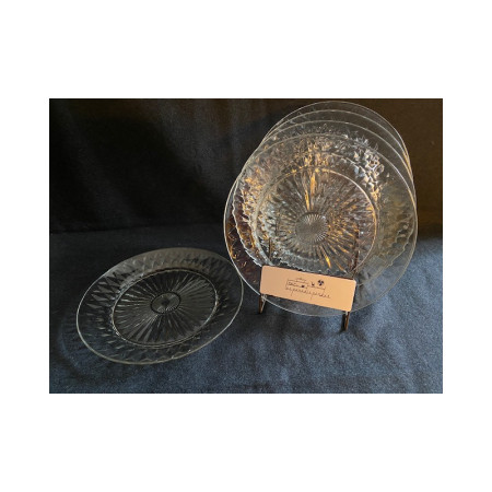 Lot de 6 assiettes à dessert Duralex Diamant