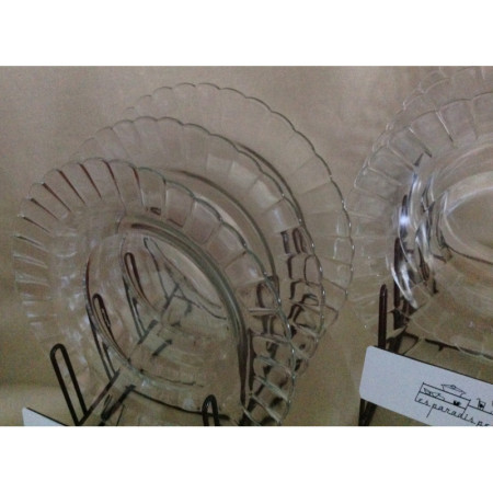 Lot de 6 assiettes dessert "Feston - Duralex" - 1980