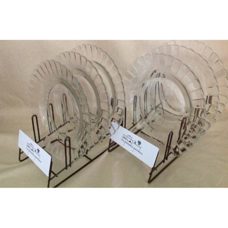 Lot de 6 assiettes dessert "Feston - Duralex" - 1980
