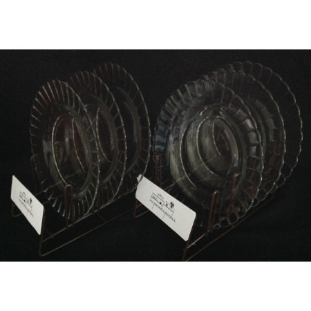 Lot de 6 assiettes dessert "Feston - Duralex" - 1980