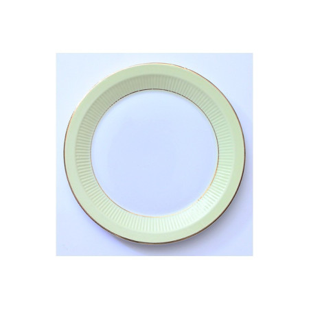 LOT DE 6 ASSIETTES DESSERT JAUNE - ORCHIES