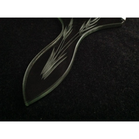 Miroir à main ancien - verre gravé