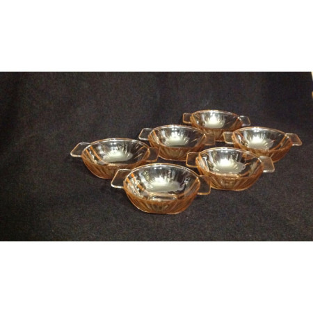 Lot de 6 ramequins "Croix verte-Huilor"