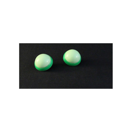 Boucles d'oreilles clip vertes vintage
