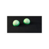 Boucles d'oreilles clip vertes vintage