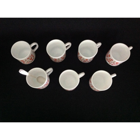 Mug Arcopal "Scania" fleuri orange - 1980