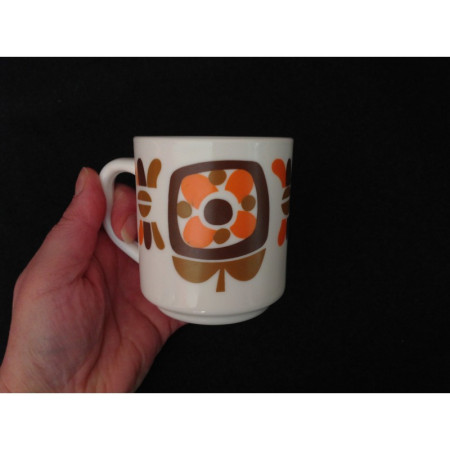 MUG MOBIL Orange Marron - 1970