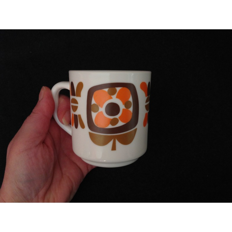 MUG MOBIL Orange Marron - 1970