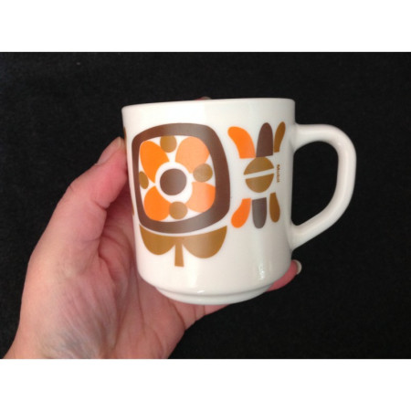 MUG MOBIL Orange Marron - 1970