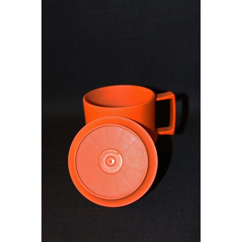 MUG TUPPERWARE ORANGE + COUVERCLE