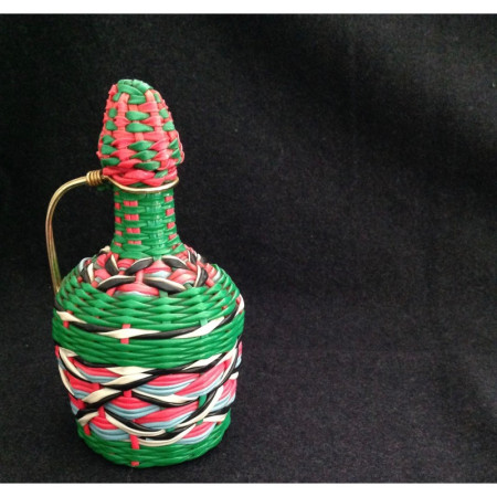 Petite bouteille scoubidou "Flashy" 1950 - 1960