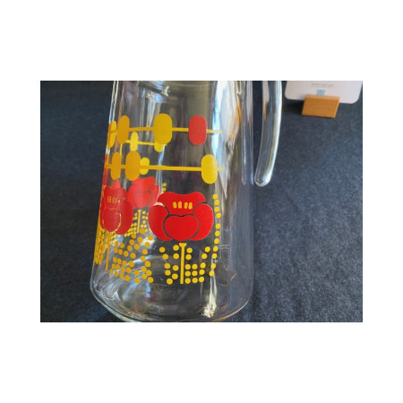 Pichet cruche "Fleurs graphiques"