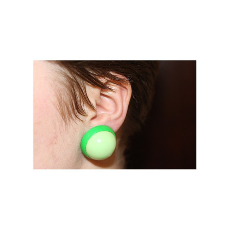 Boucles d'oreilles clip vertes vintage